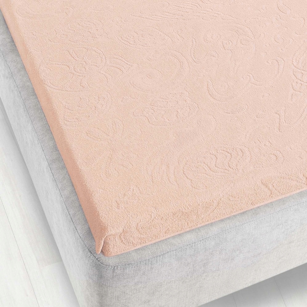 Froté prostěradlo bez gumičky Tulipán 175x220 Zwoltex pudrové, silné