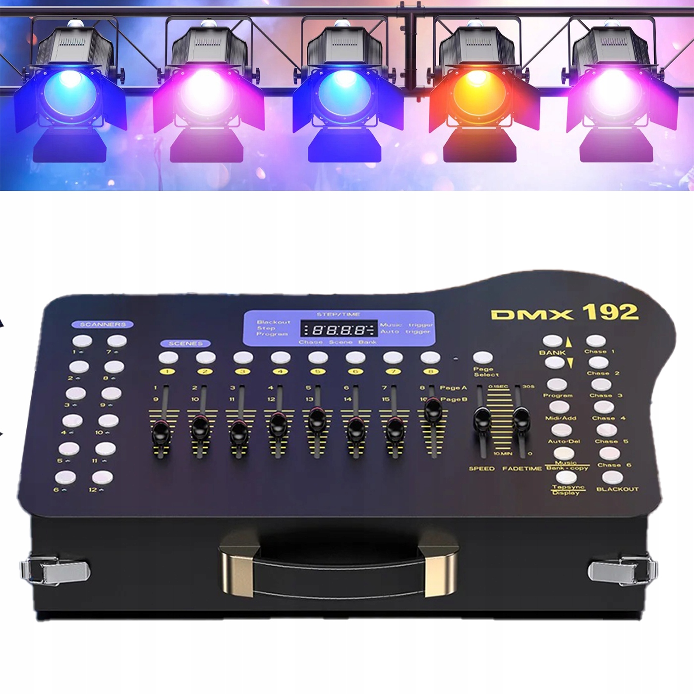 Bezdrôtová konzola Ovládač DMX512 192 Kanály 4 Prijímače Scéna