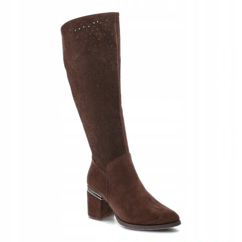 Dámské kozačky S.Barski v čokoládové barvě, HY62-8122 Chocolate