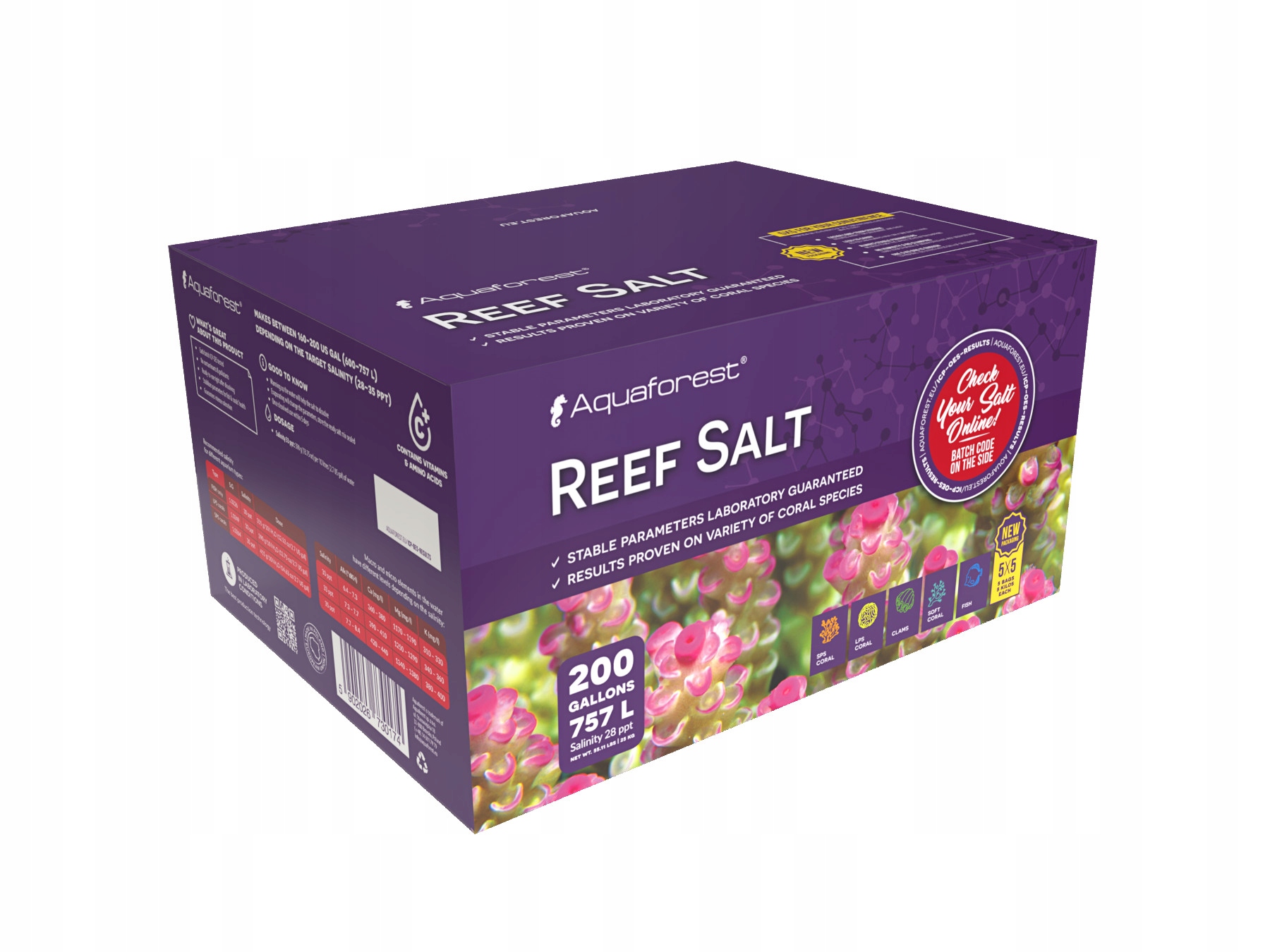 Mořská Sůl Do Akvária Pro Korály A Mořské Ryby Reef Salt 25 Kg