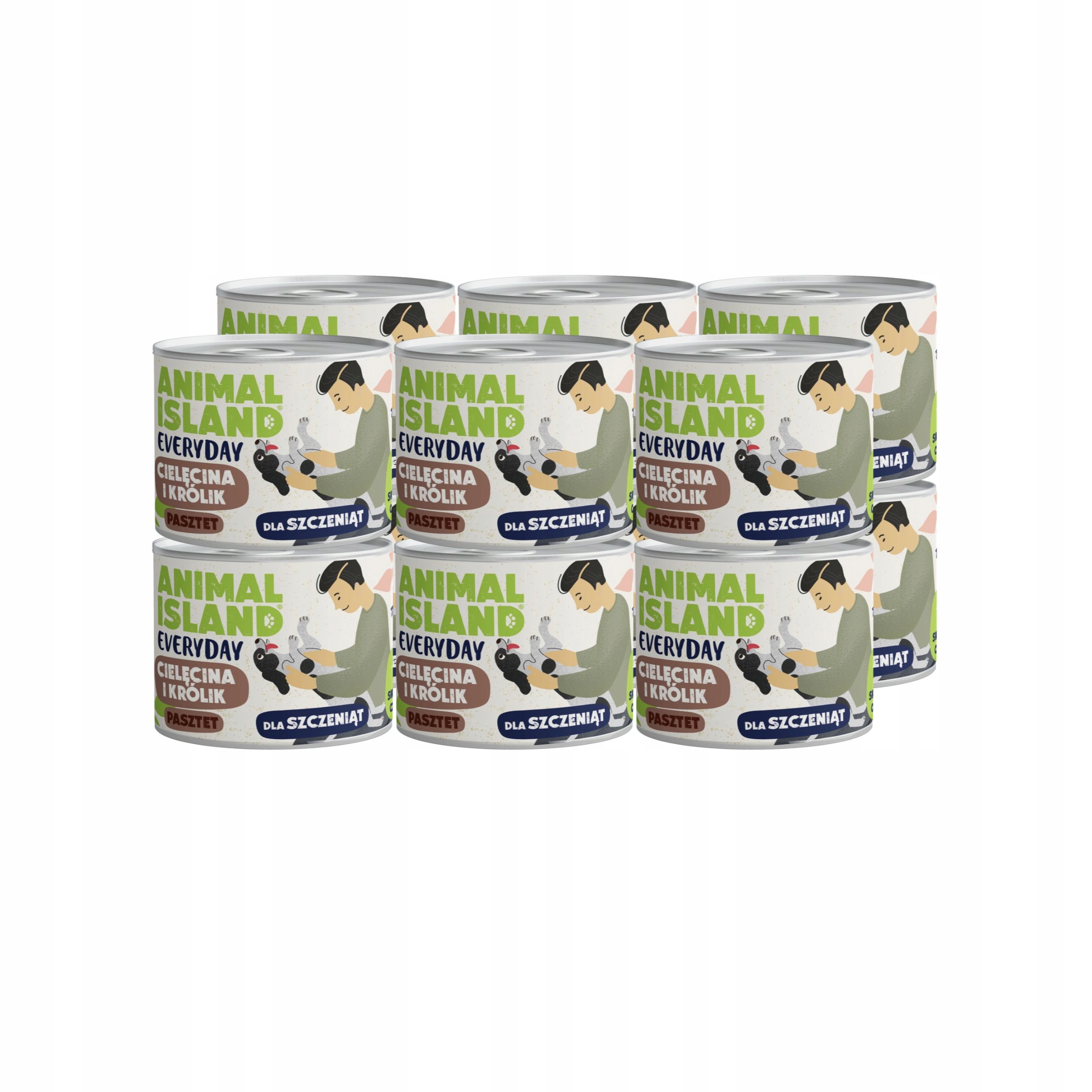 Karma mokra dla Szczeniąt cielęcina królik 12x185g puszka Everyday bez Zbóż