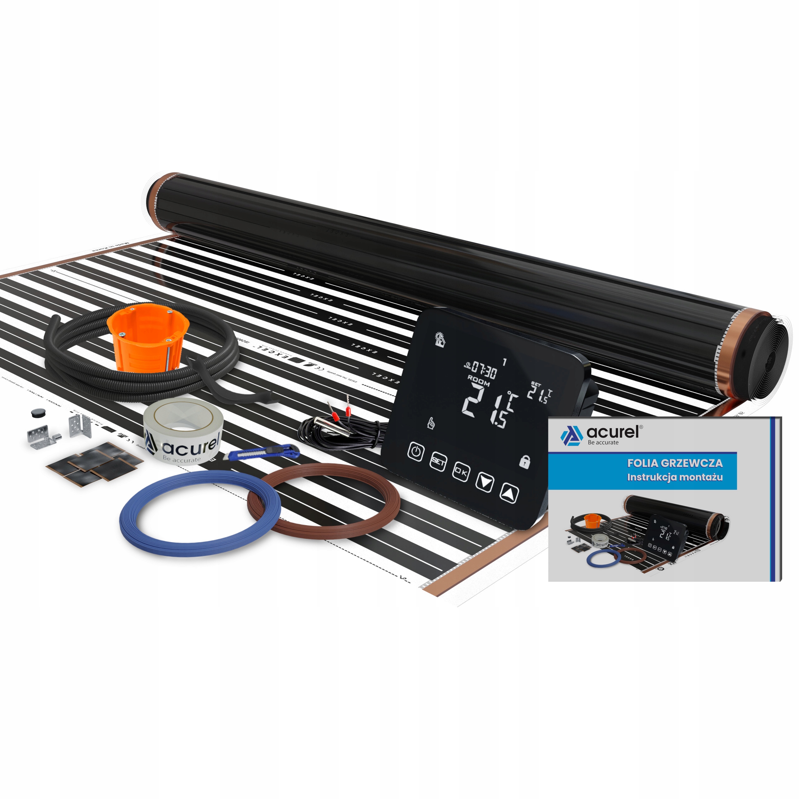 

Zestaw Ogrzewania Z Regulatorem Folia 140W/M² 6M²