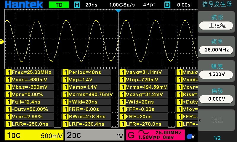 OSCYLOSKOP CYFROWY DWUKANAŁOWY HANTEK DSO2D10 2w1 2X100MHz +GENERATOR 25MHz Model DSO2D10