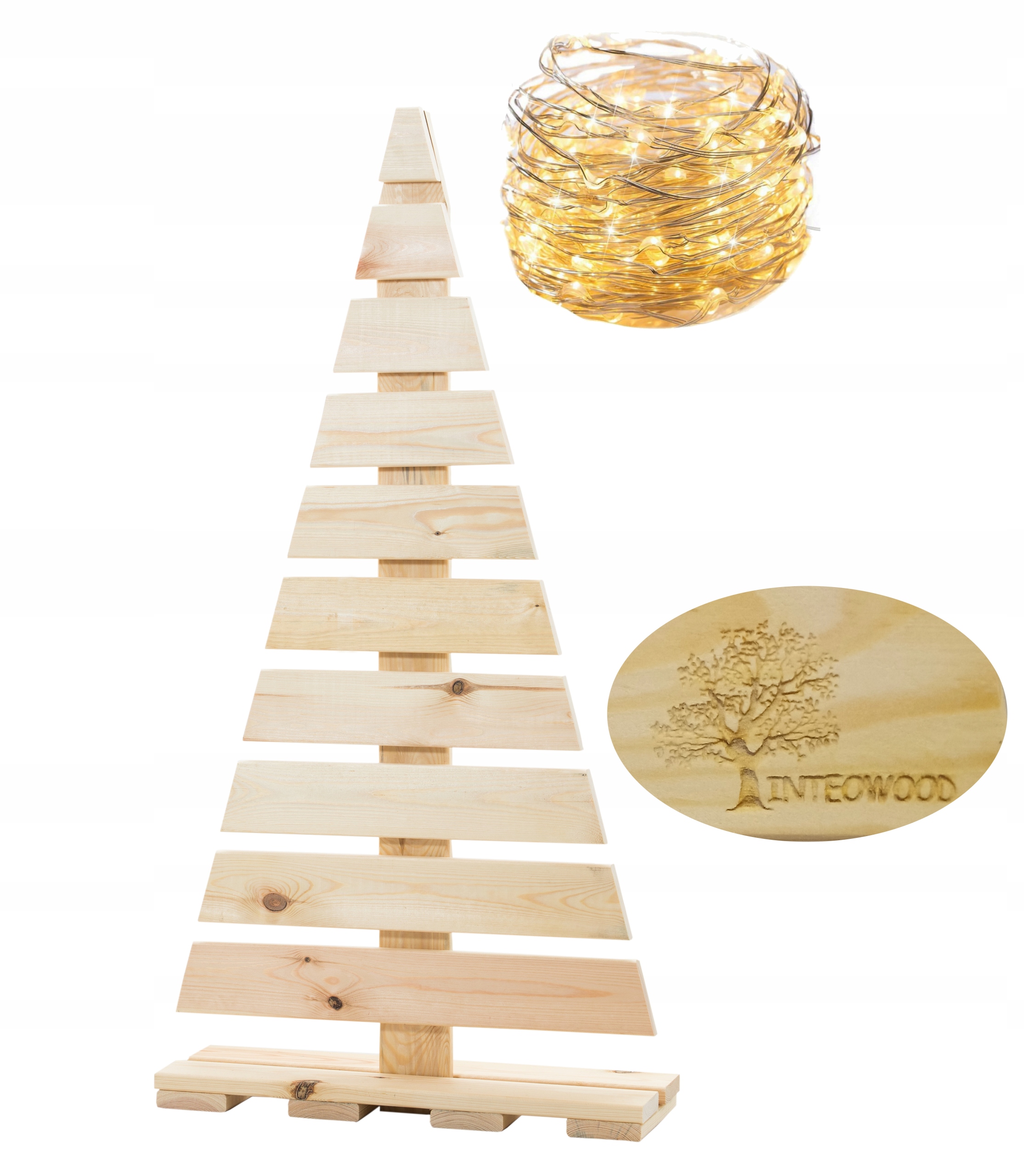 

Drewniana Choinka 120 CM Naturalne Drewno