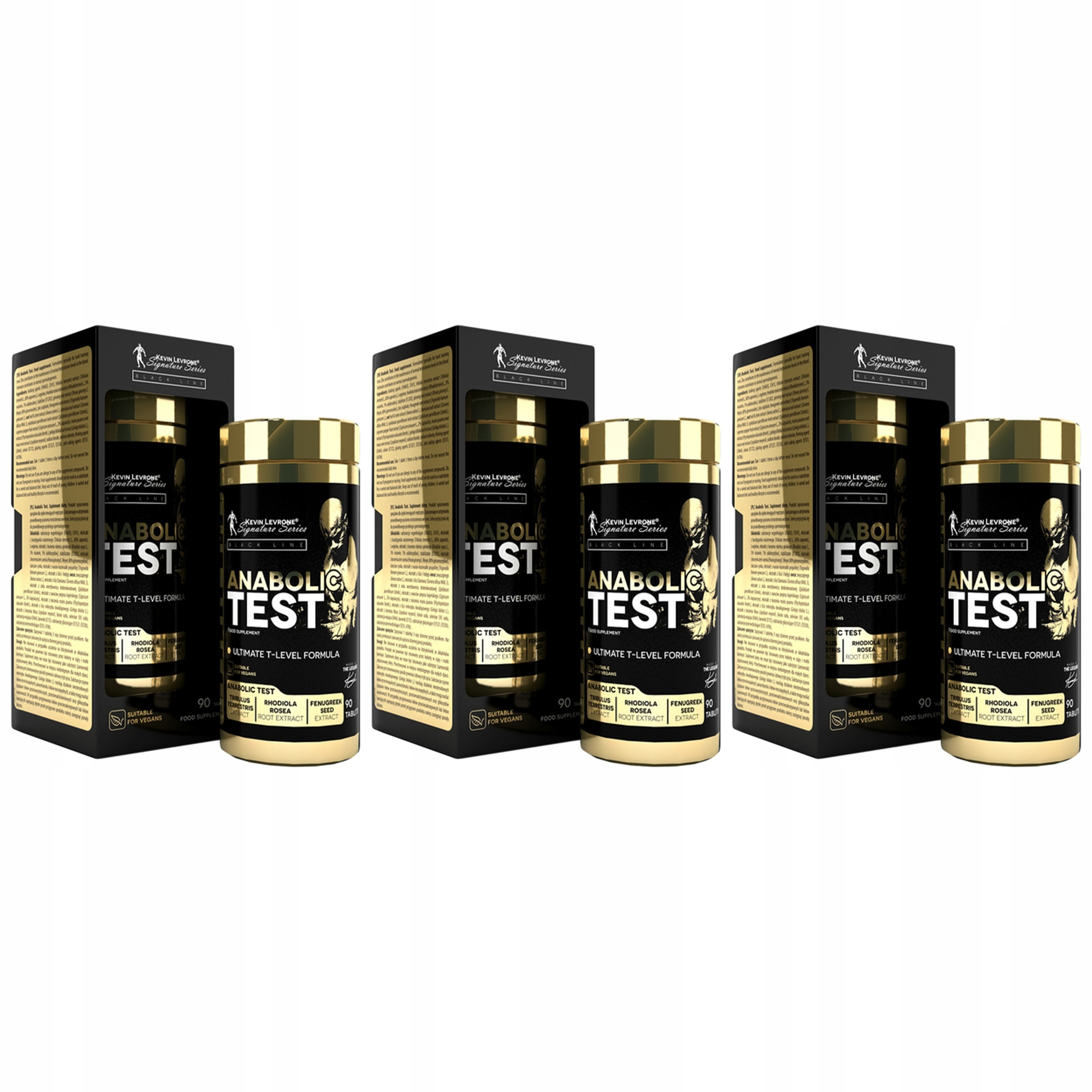 3x Testosteron Booster 90 tablet zinek selen maca Anabolic Test Levrone