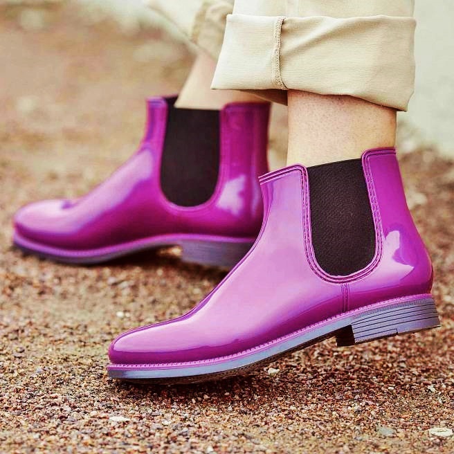 FIOLETOWE KALOSZE DAMSKIE SZTYBLETY NORDMAN 38 Długość wkładki 25.5 cm