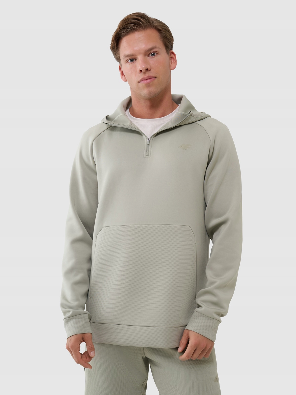 4F Tepláková mikina Olivová Khaki L