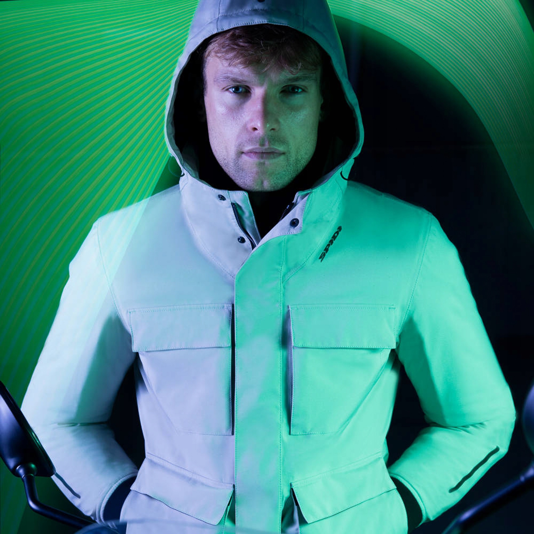 Kurtka tekstylna Spidi Riding Parka popielata XXL Materiał tekstylia