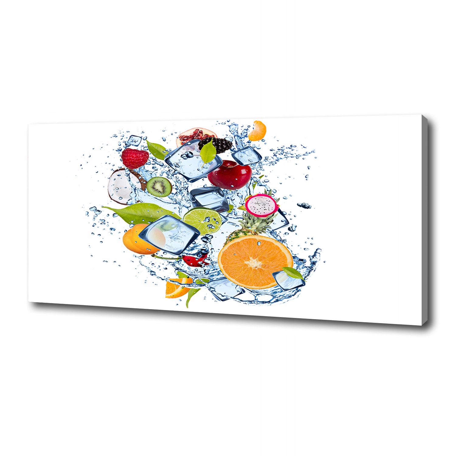 

Foto obraz canvas na ścianę Owoce i lód 125x50 cm