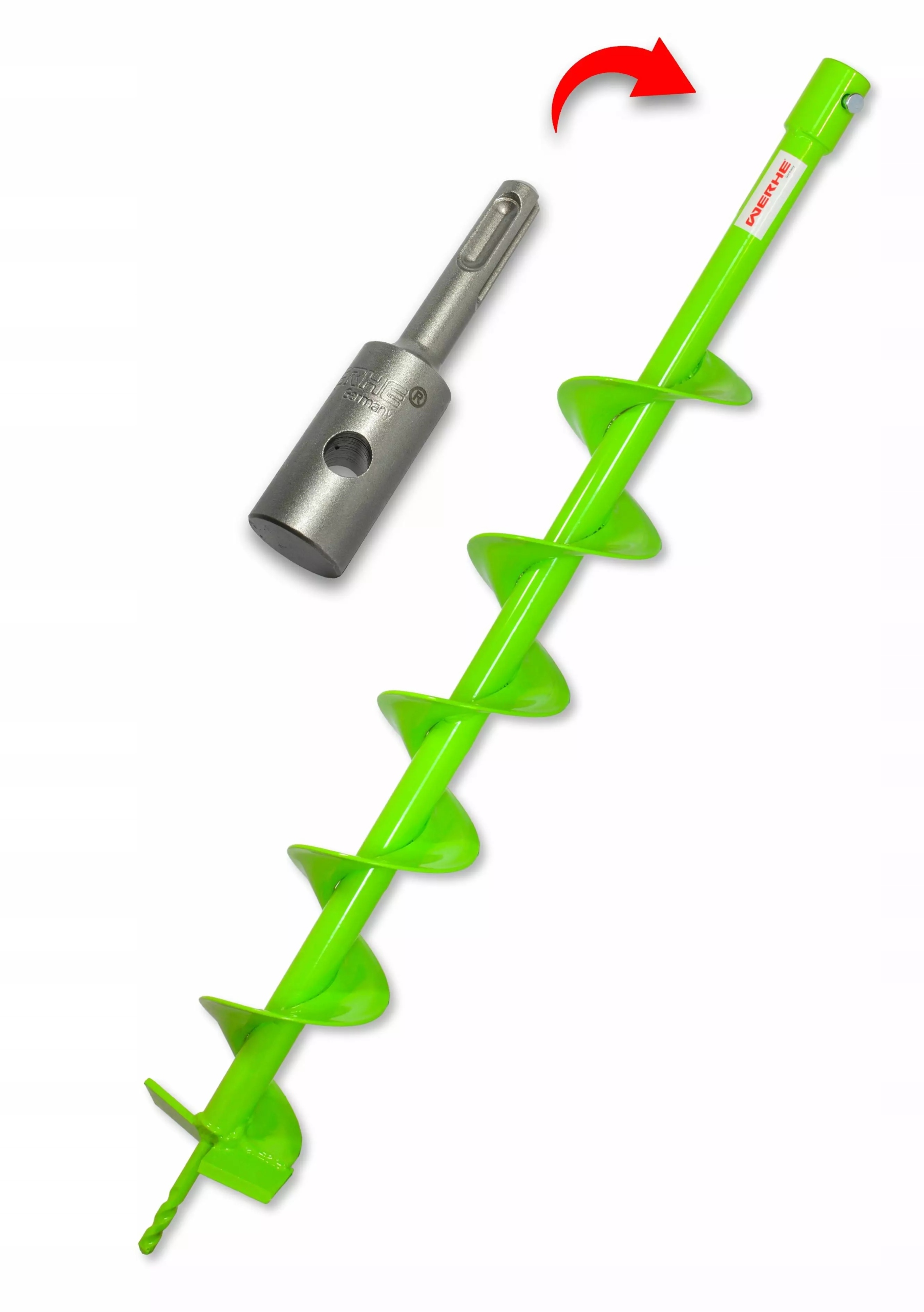 Vrták do půdy 120 mm D adaptér Sds Plus – pro výsadbu, zahradní práce
