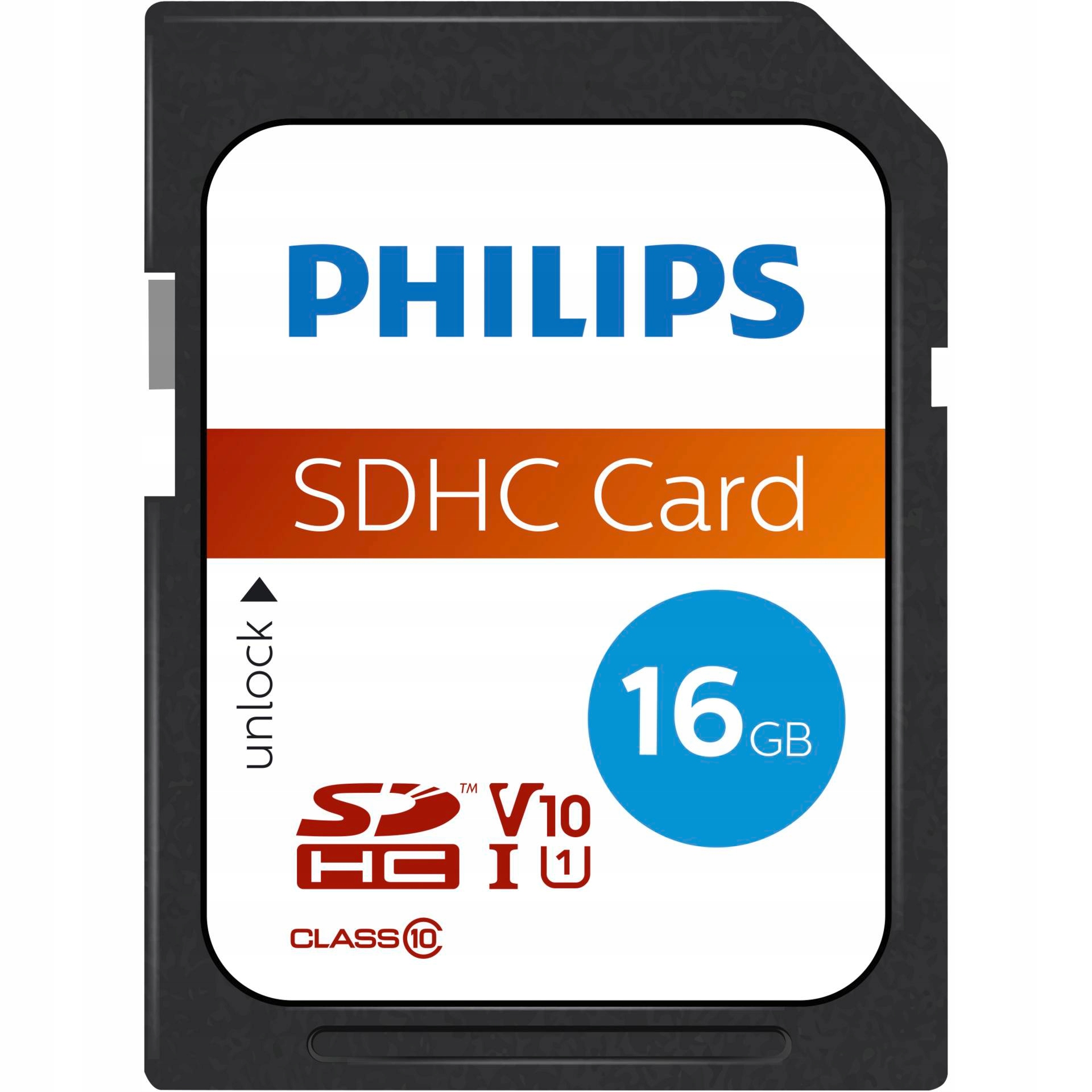 PHILIPS FM16SD45B - KARTA PAMIĘCI FLASH - 16 GB - KLASA 10 - SDHC UHS-I