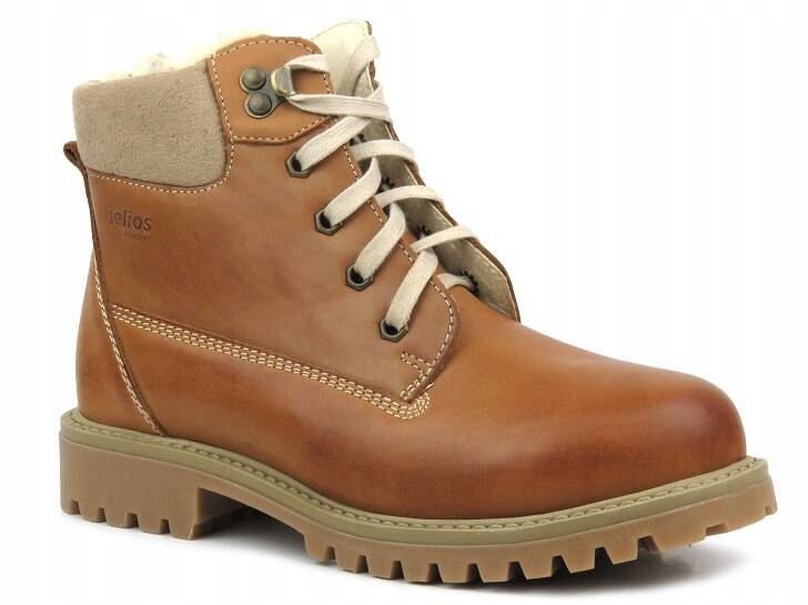 Buty męskie zimowe Helios ciepłe trapery brąz 41