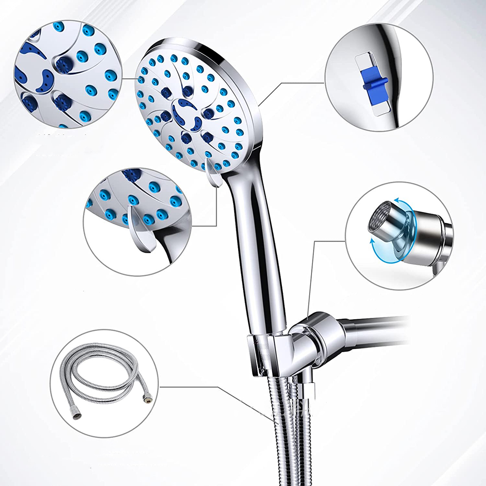 SŁUCHAWKA PRYSZNICOWA WĄŻ UCHWYT ZESTAW PRYSZNIC Linia 1