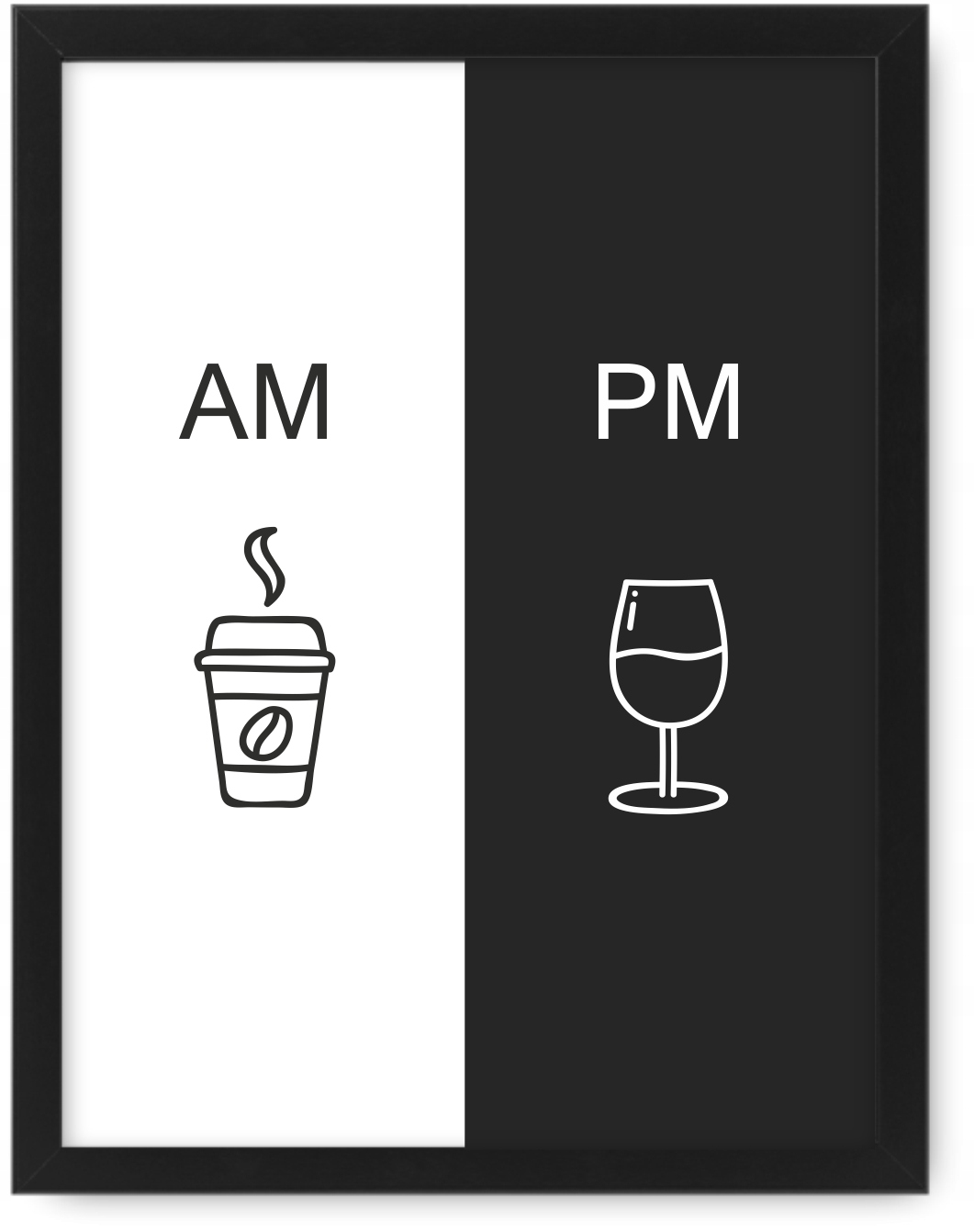 

Kawa Wino Piwo Obraz A4 24X33 plakat, ramka ikea