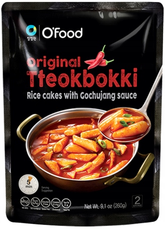 

Tteokbokki, kluski w sosie gochujang 260g O'Food