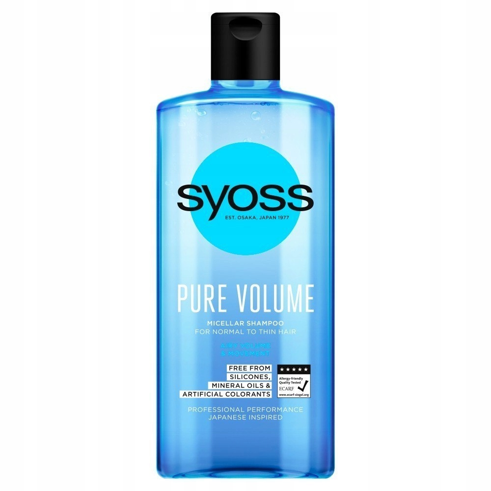 Schwarzkopf Syoss Pure Volume Micelárny šampón na vlasy pre objem