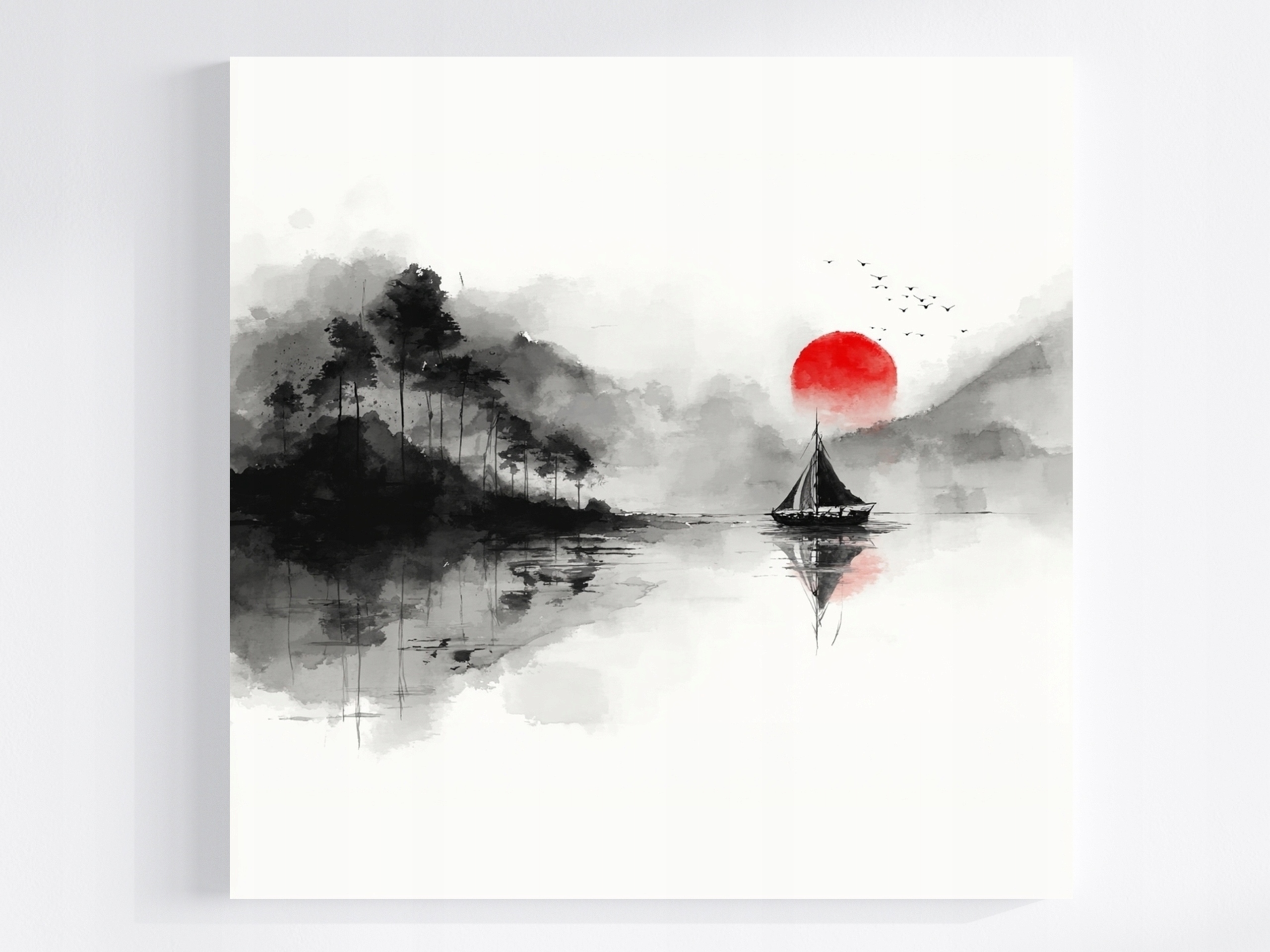 Obraz Na Plátně Canvas Orientální Krajina Akvarel Japonsko Umění 80x80