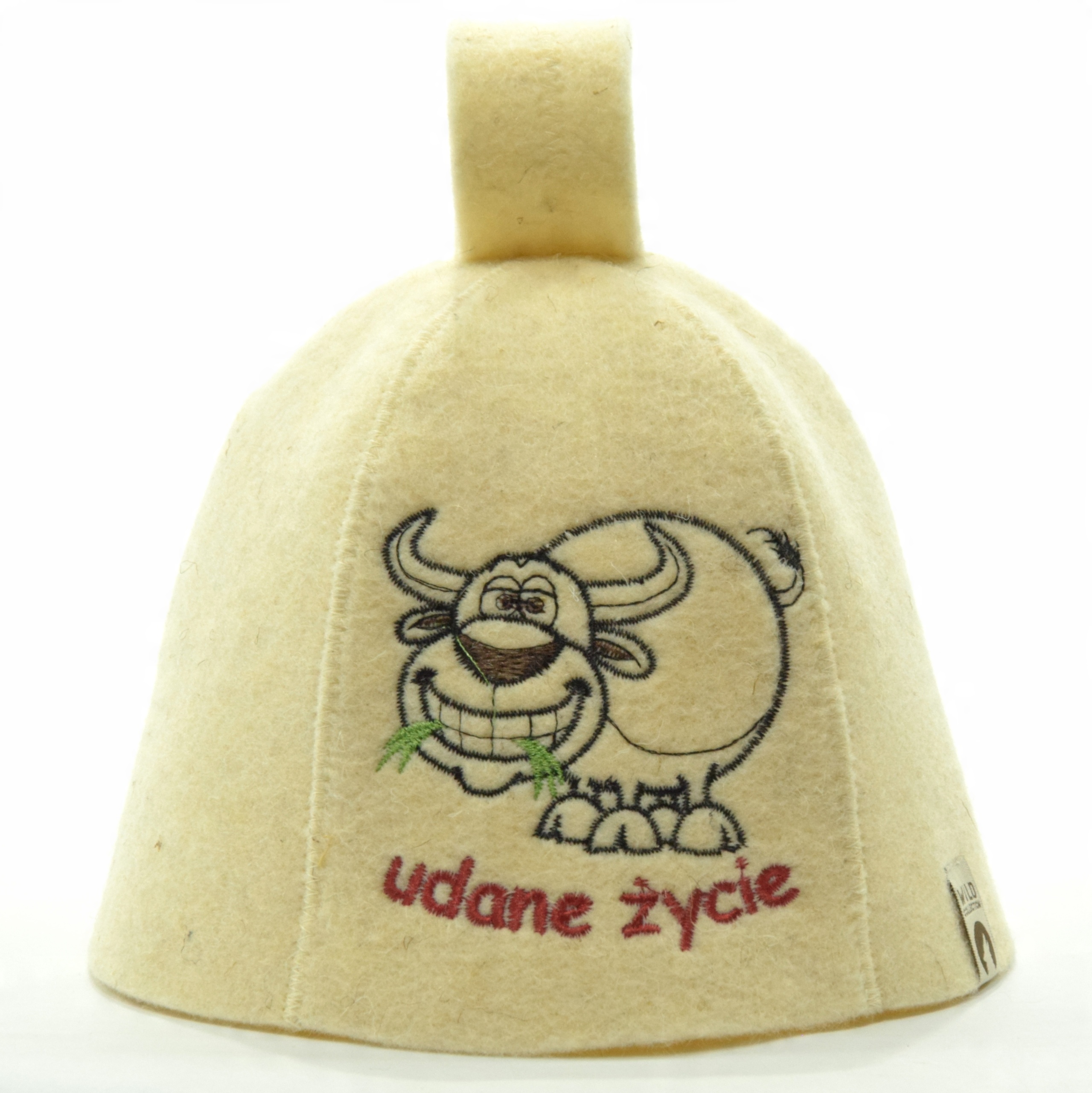 

Czapka do sauny wełniana z Haftem L