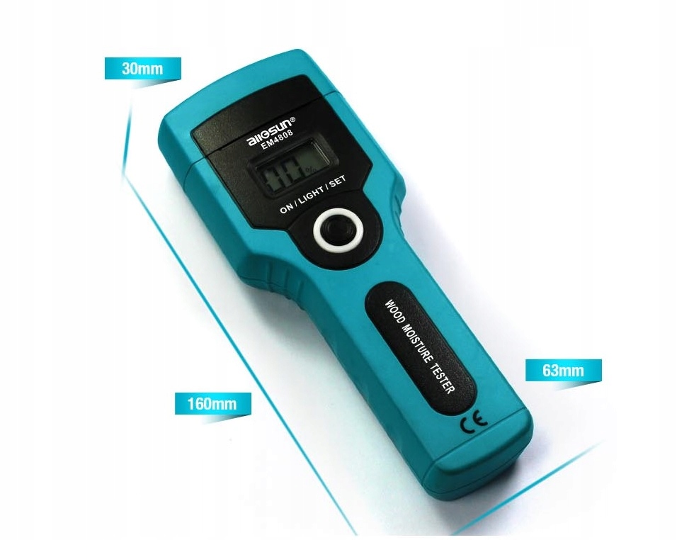 Miernik wilgotności drewna tektury papieru tarcicy Rozdzielczość 0.1%