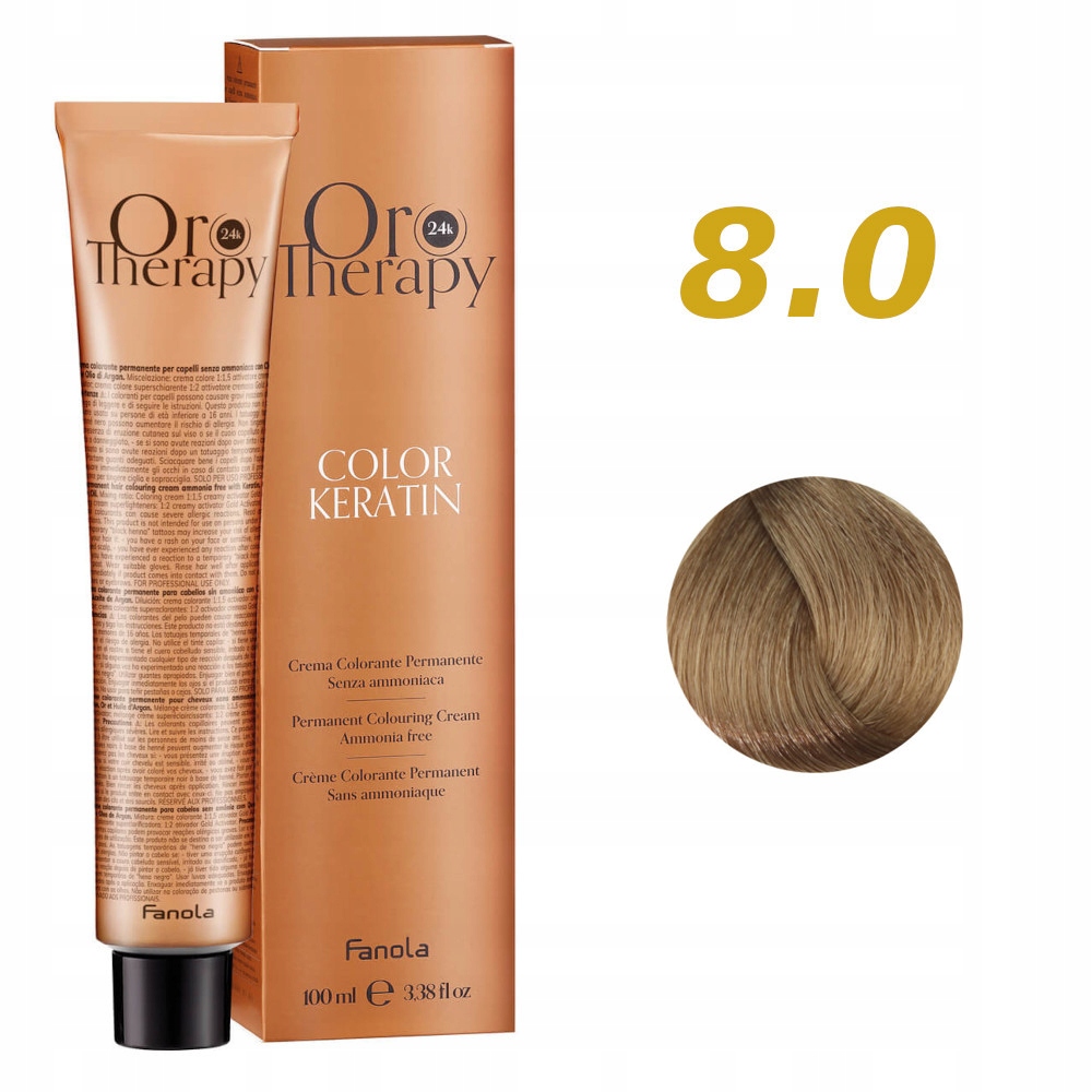 FANOLA ORO THERAPY 100ml farba do włosów nr 8.0