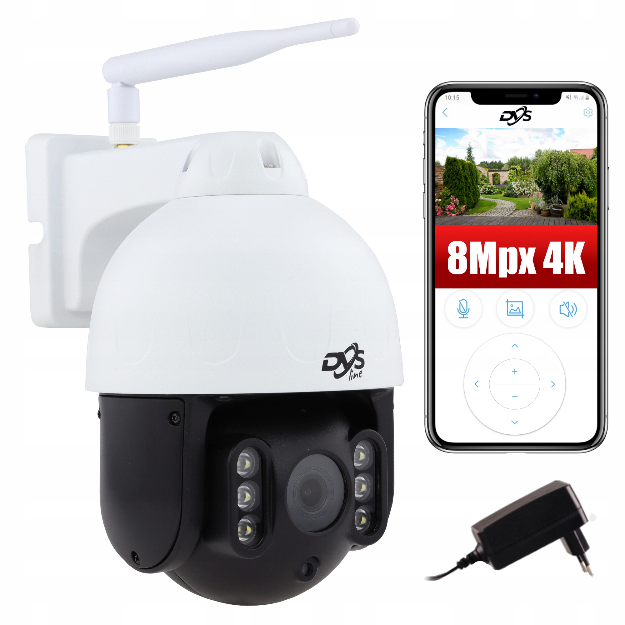 

Zewnętrzna Kamera Obrotowa Ip WiFI 8Mpx Dvs 4k P2P