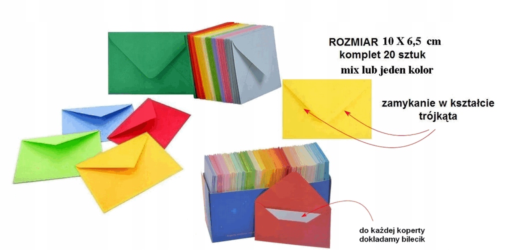 MINI KOPERTY wizytowe - komplet 20 sztuk Marka inny