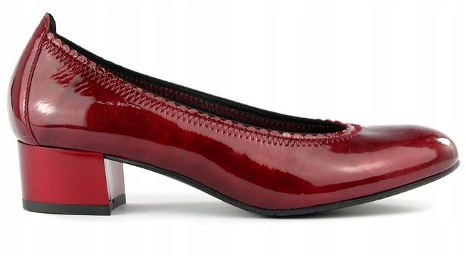 Bordové dámské měkké pohodlné polobotky na podpatku Sala 40