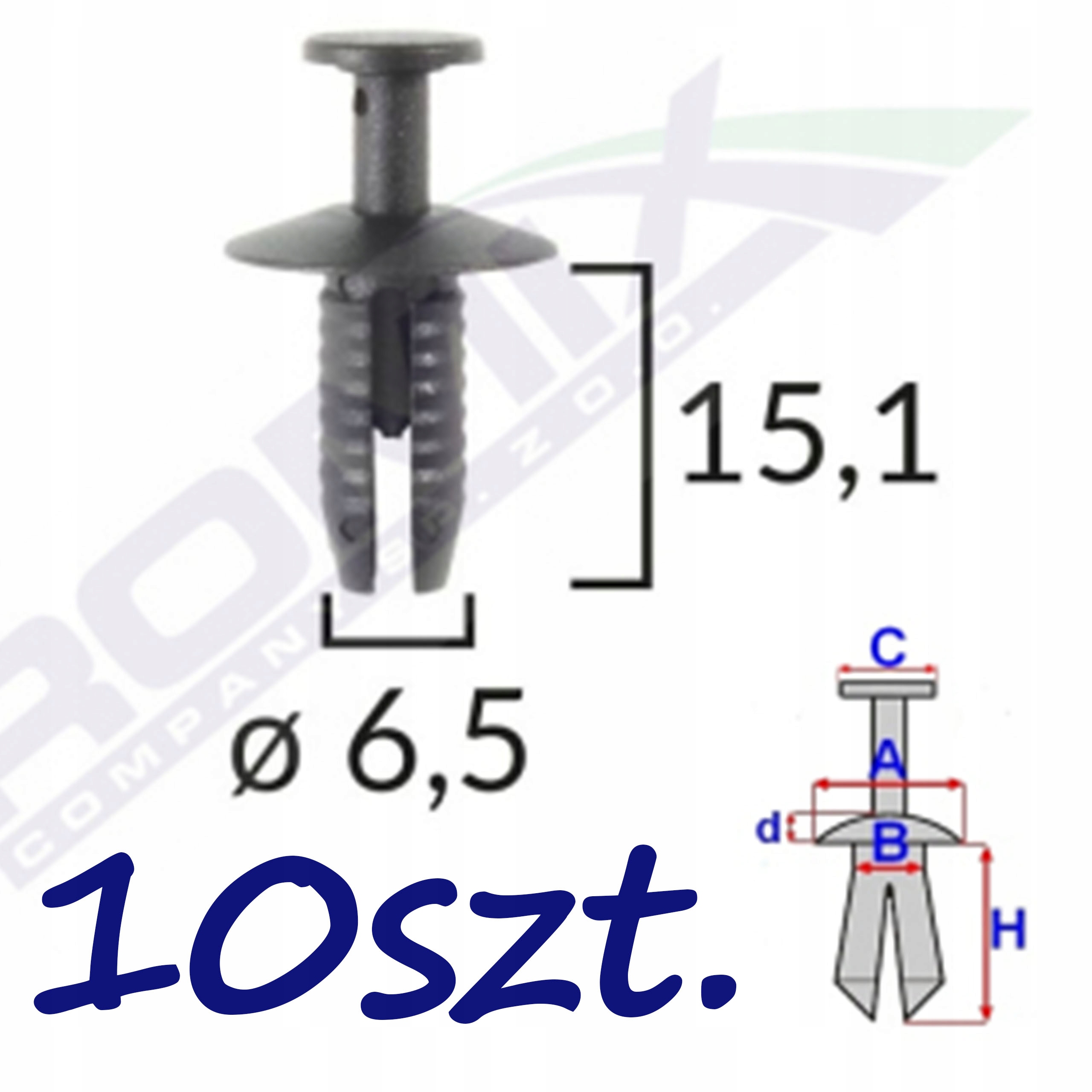 

10xSpinka spinki kołek rozporowy Bmw Audi Vw Skoda