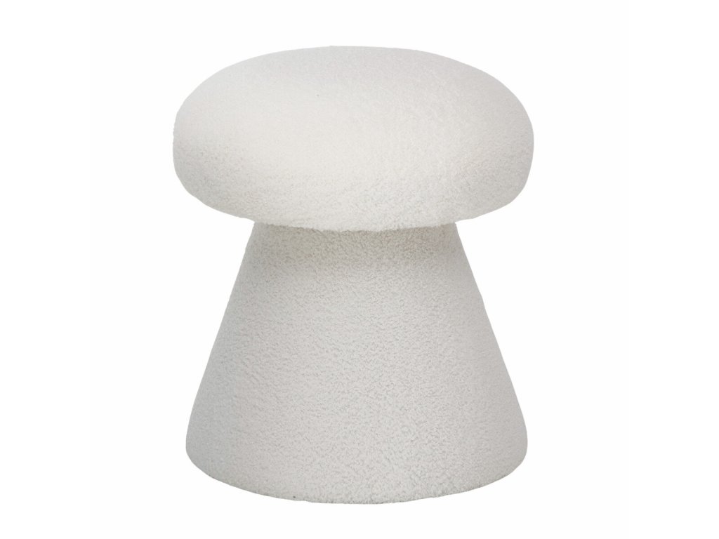 Taburet Tolin, výška 44 cm, biely