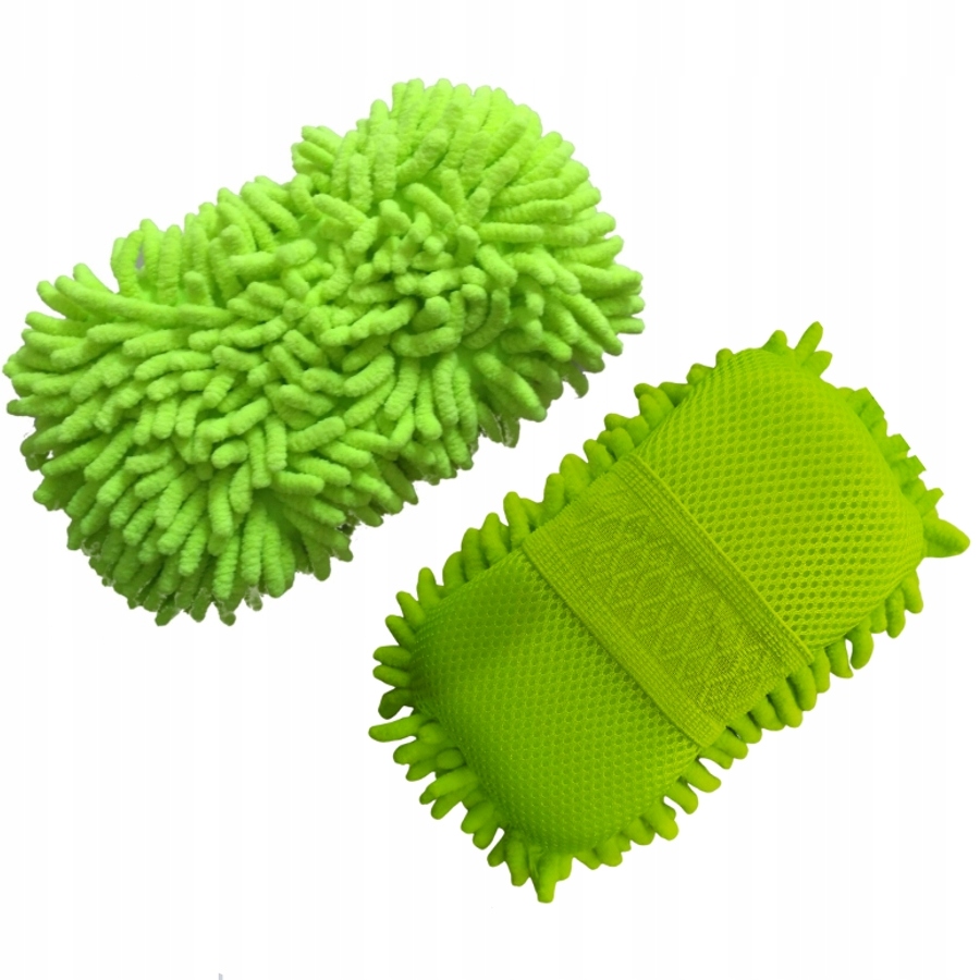 GĄBKA DO MYCIA SAMOCHODU 2W1 MIKROFIBRA SIATKA