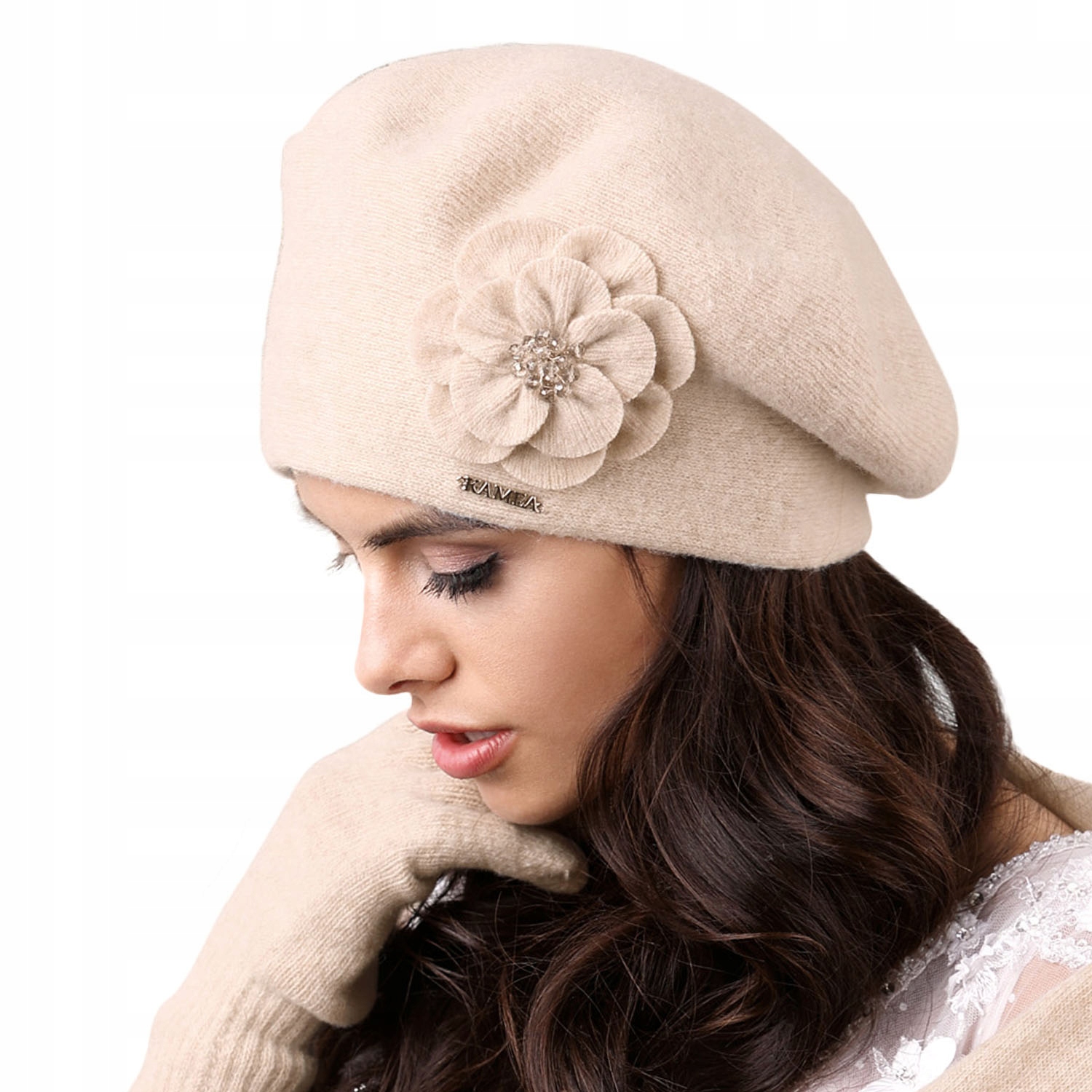 Kamea Vicenza Uni teplá vlna na zimu dámská béžová Beret