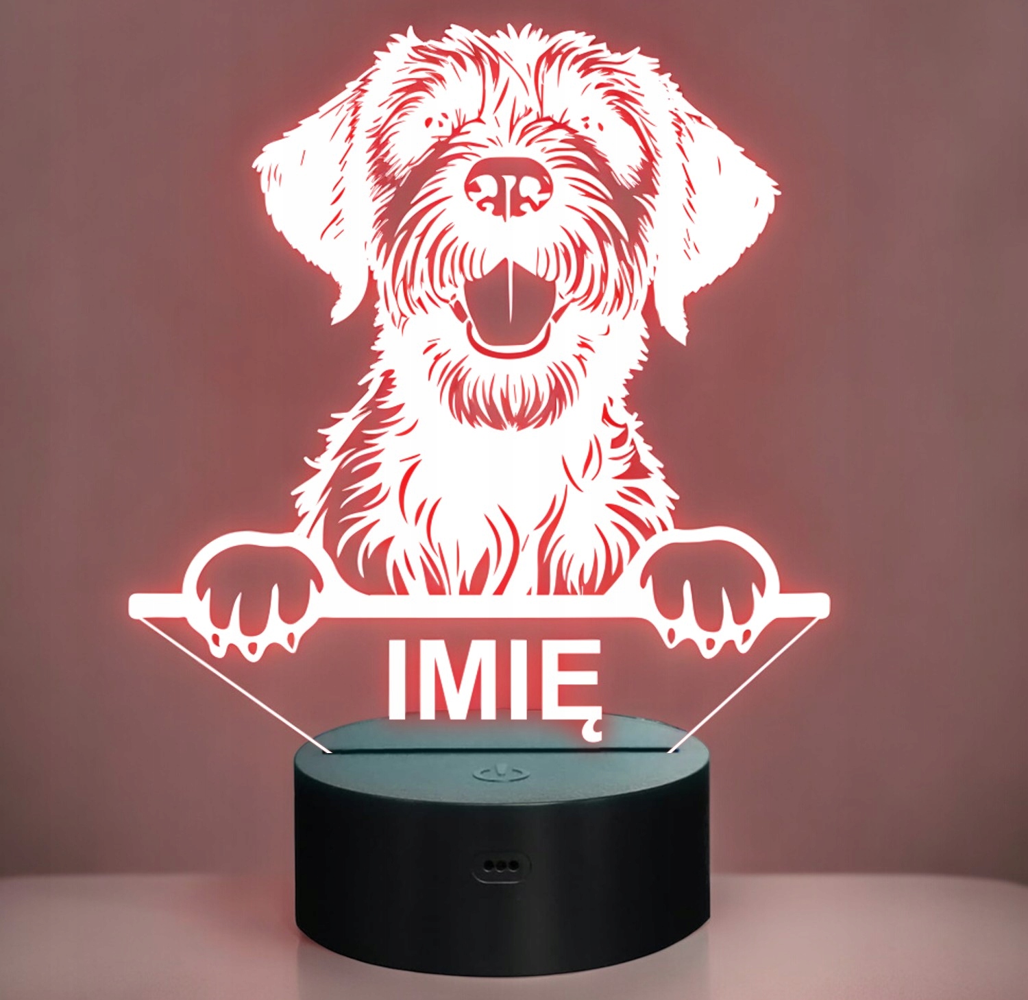Lampka Nocna LED Gryfon Korthalsa Rasa Psa z Imieniem na Prezent Kod producenta LNL00246