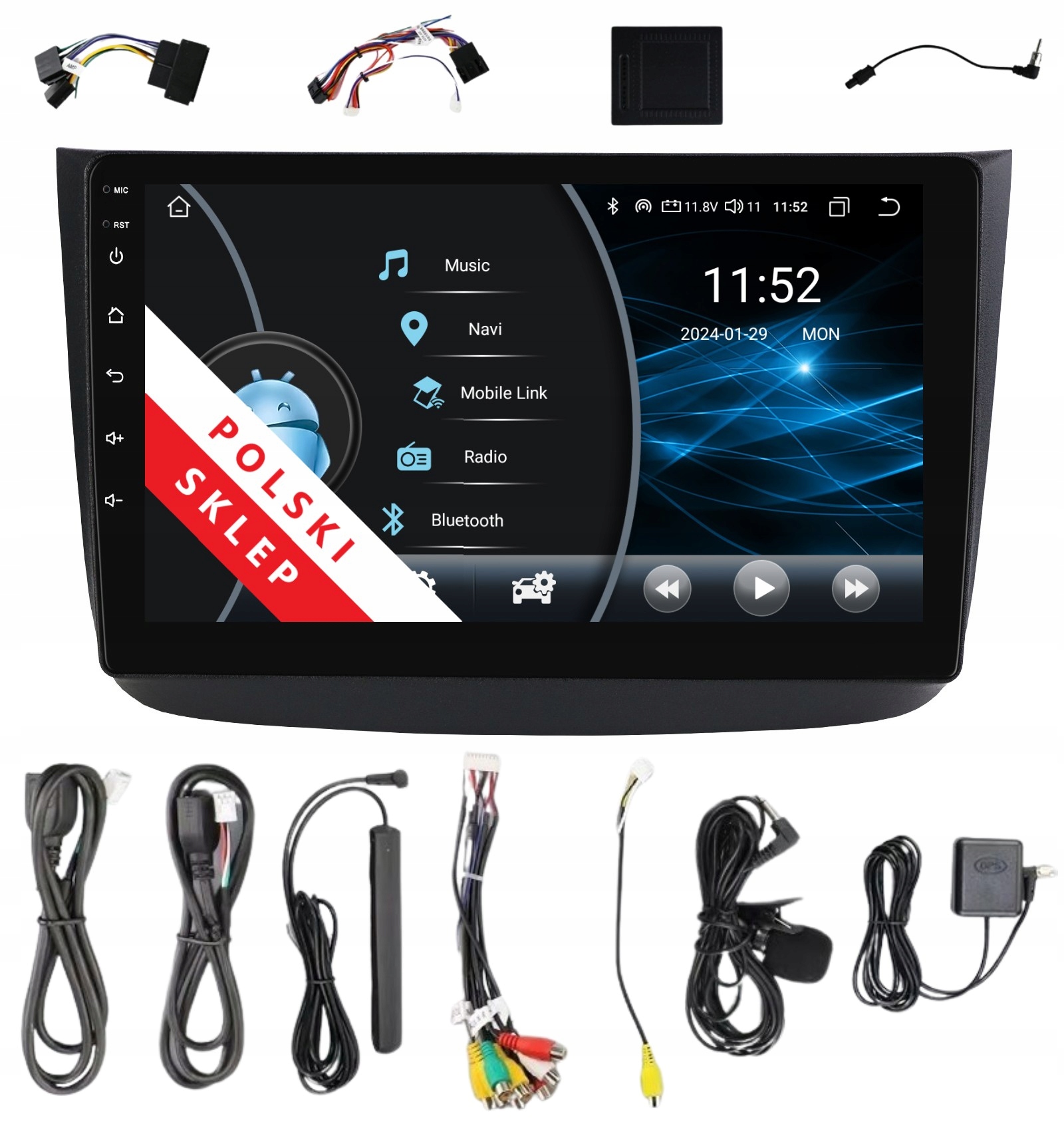 Navigace Rádio 2DIN Android Mercedes Vito Viano W639 2 Gb Lte Dsp Carplay