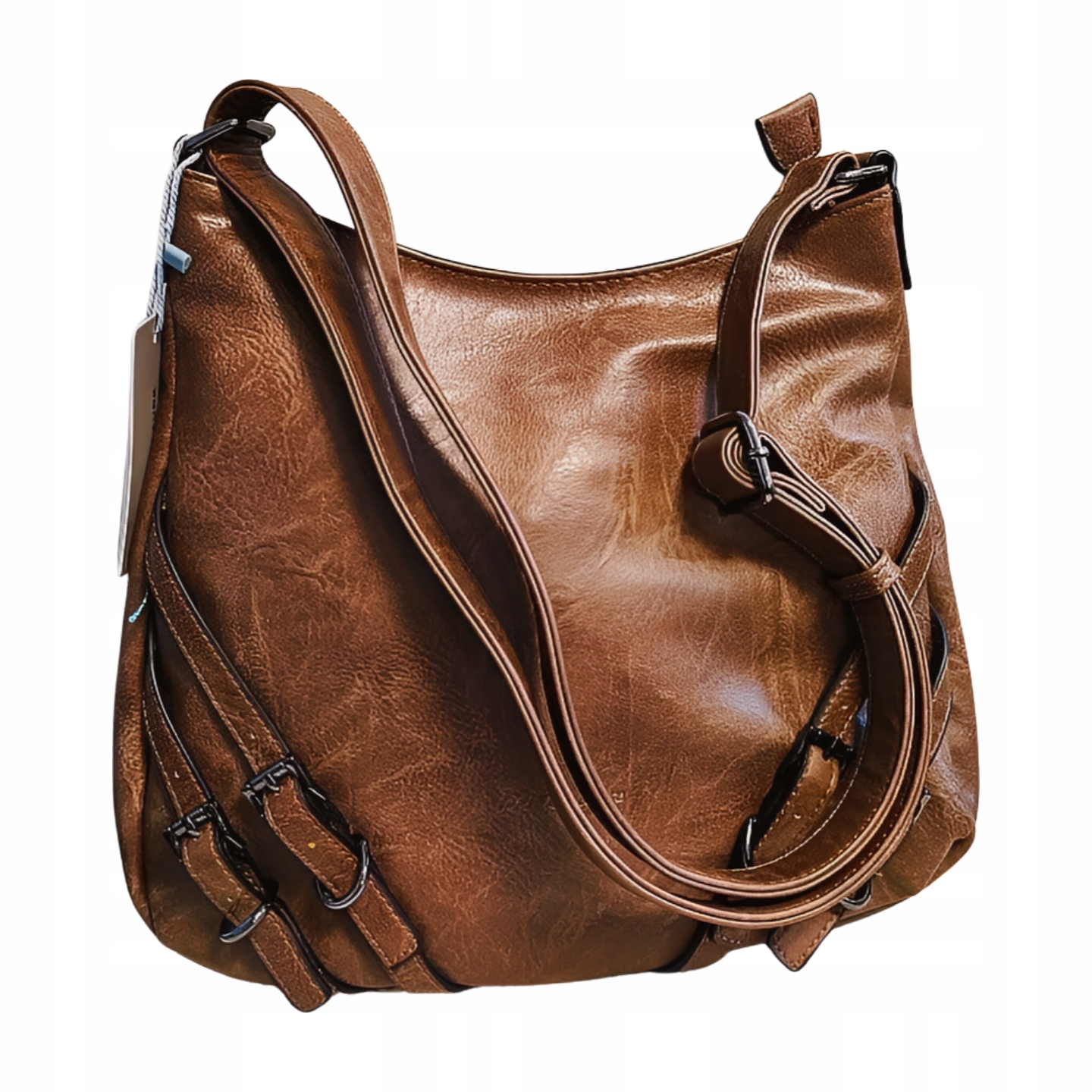 Ines Delaure velká kabelka přes rameno taupe