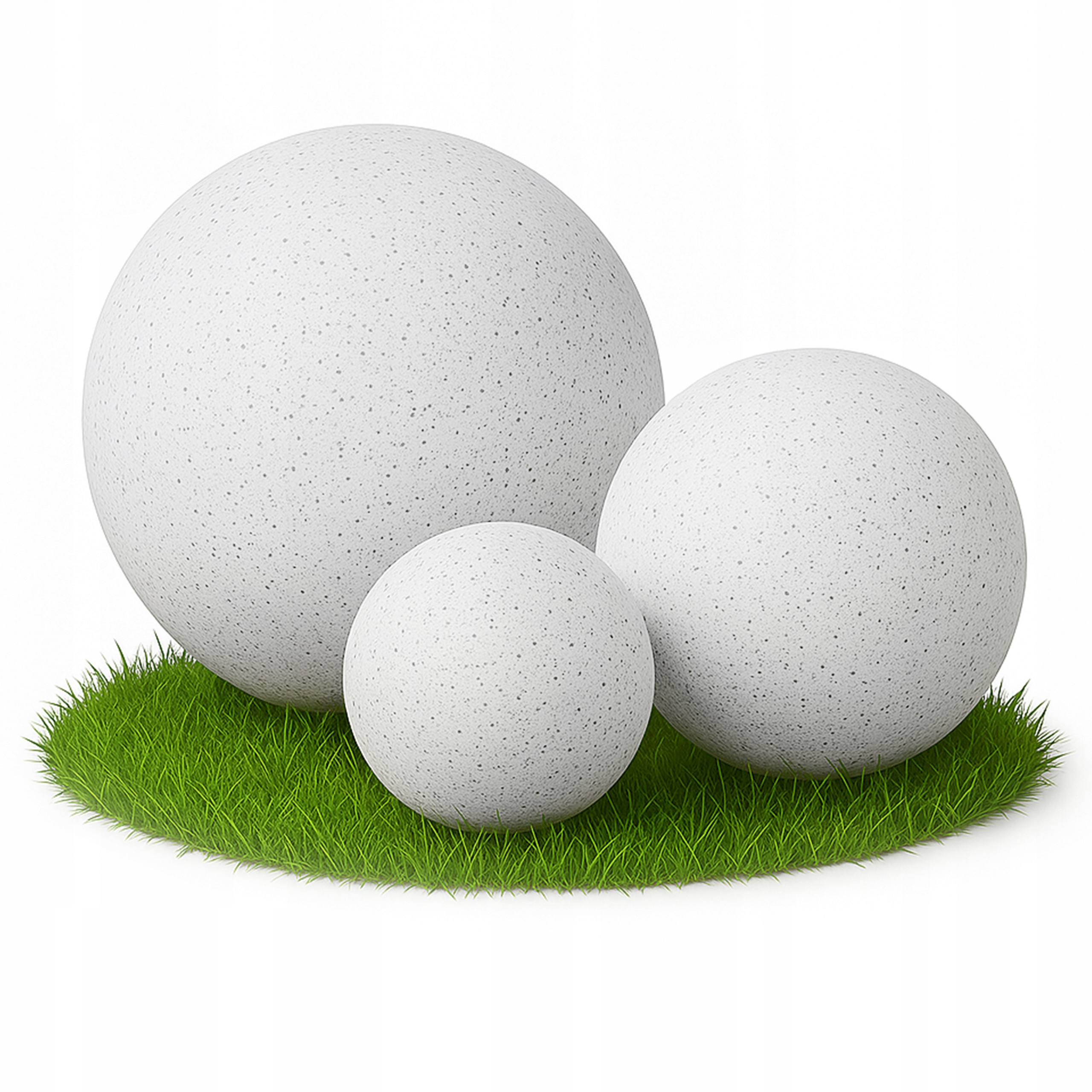 Zestaw 3 sztuk Lampa Ogrodowa Led Kula Do Ogrodu 230V E27 25 30 40 cm