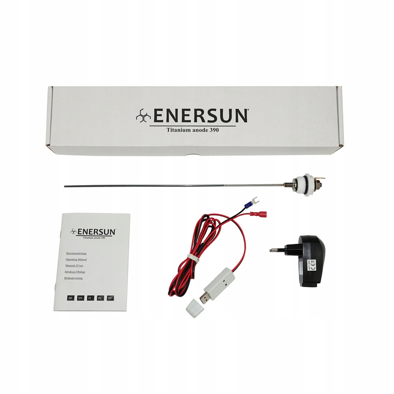 Aktívna titánová anóda Enersun 390 Antikorózna G M8 a G 3/4" 50 až 500 L