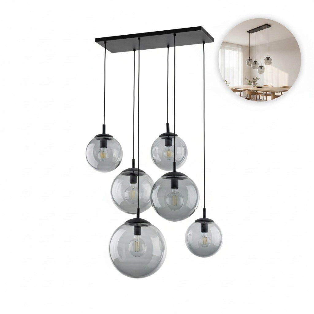 Grafitová závěsná lampa Esme nad jídelní stůl Tk Lighting