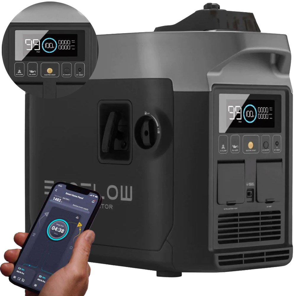 INTELIGENTNY AGREGAT INWERTEROWY GENERATOR PRĄDU ECOFLOW 1900W + APLIKACJA