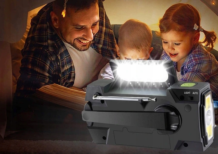 PANEL SOLARNY RADIO GŁOŚNIK LATARKA POD NAMIOT BT Model OZE 2 PRO