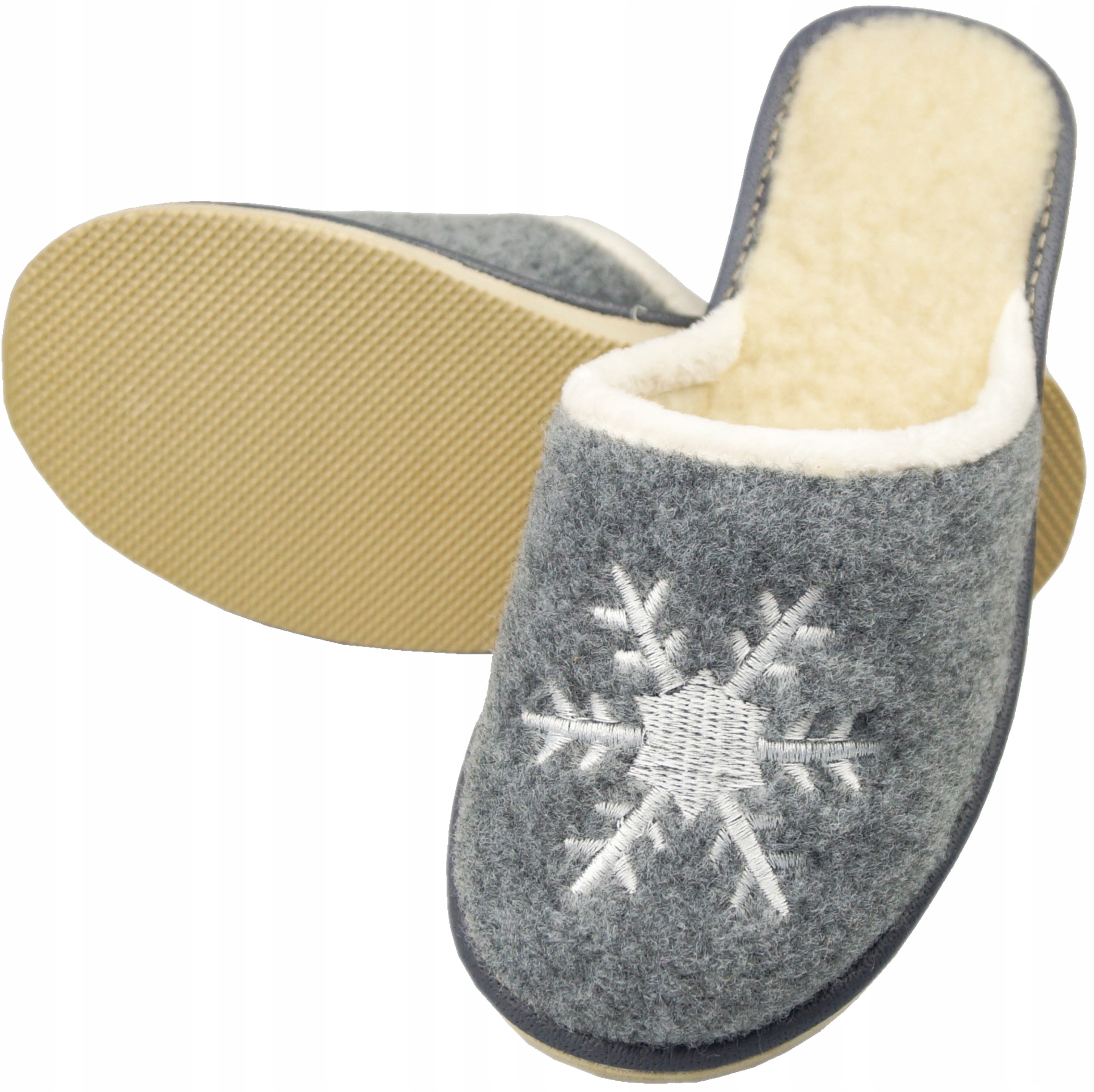 

Pantofle Filcowe Snieżynka Stylowe Kapcie