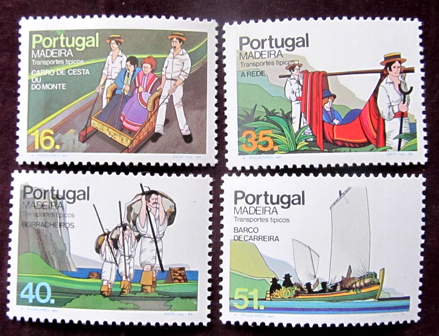 FL1136 PORTUGALIA MADERA 1984 Mi 93-96 czysty