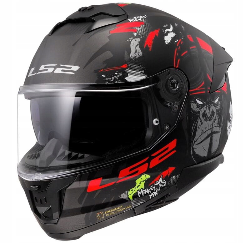 LS2 FF808 Stream II Angry Monkey B.RED-06 Integrálna Motocyklová Prilba