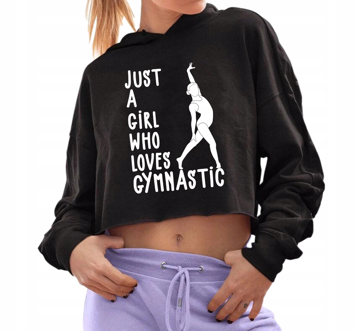 Mikina Černá Dárek Girl Who Loves Gymnastic Velikost M Wzo