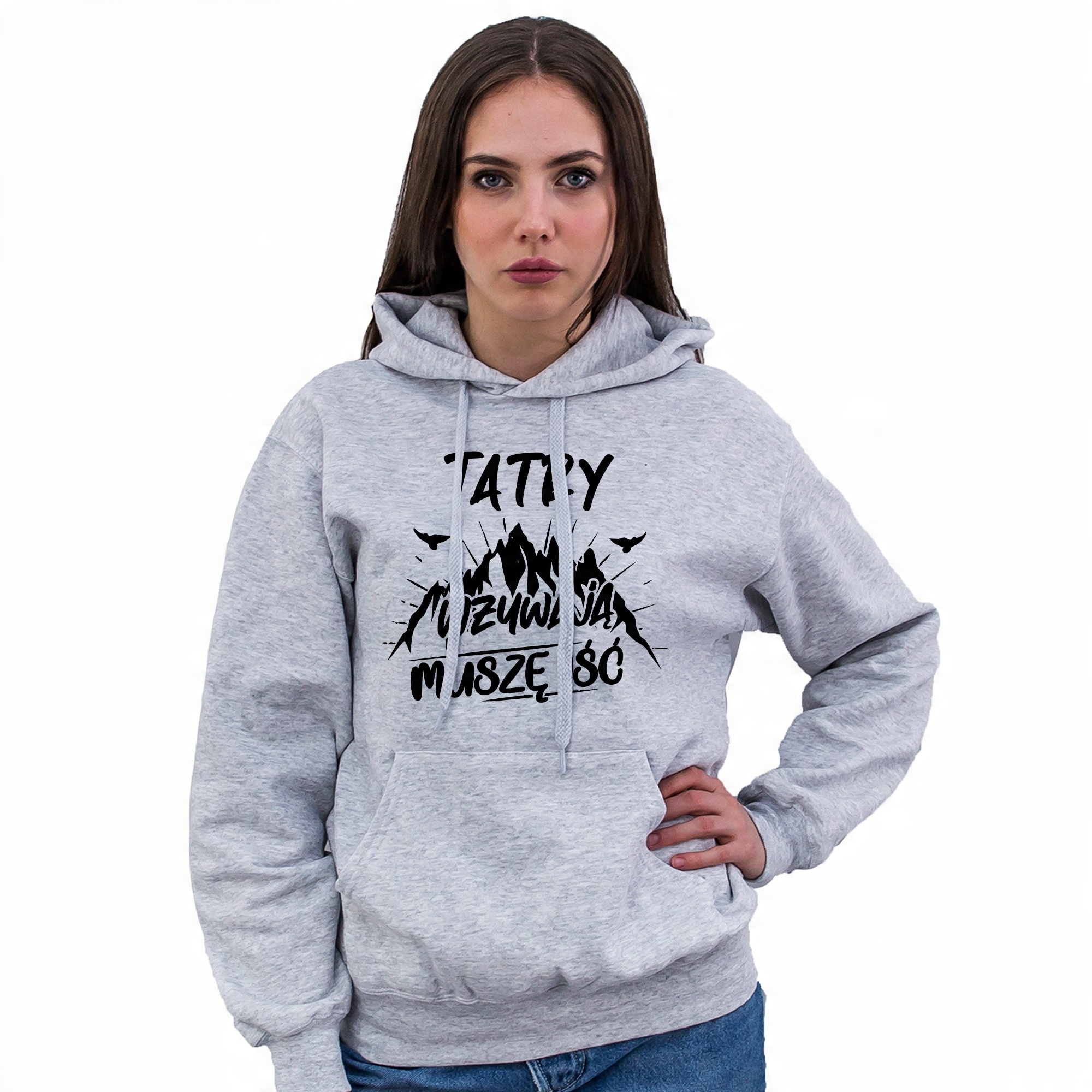 

Bluza Z Kapturem Damska Nadruk M Tatry Wzywa