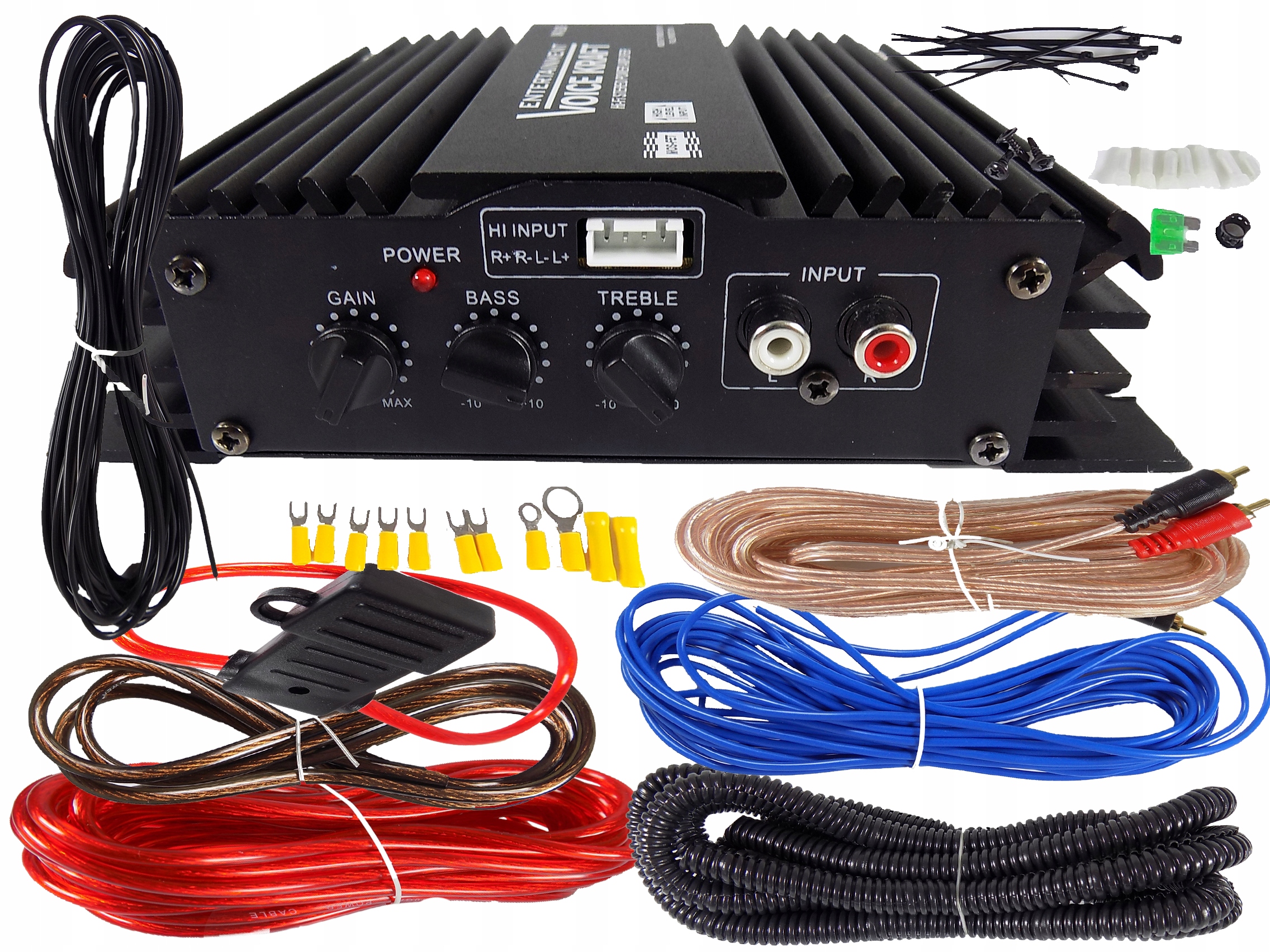 АВТОМОБИЛЬНЫЙ УСИЛИТЕЛЬ 500W КРОССОВЕР + КАБЕЛИ