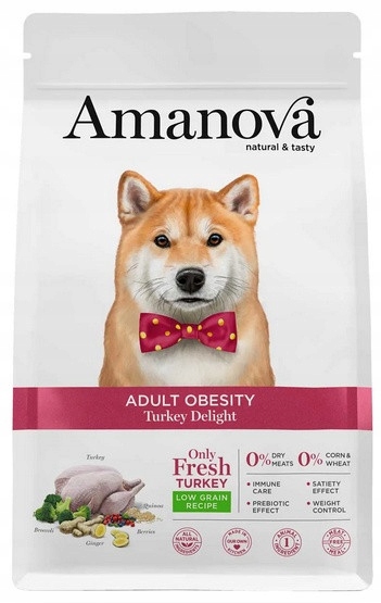 Amanova Dog Adult Obesity Turkey Delight krůta 10 kg