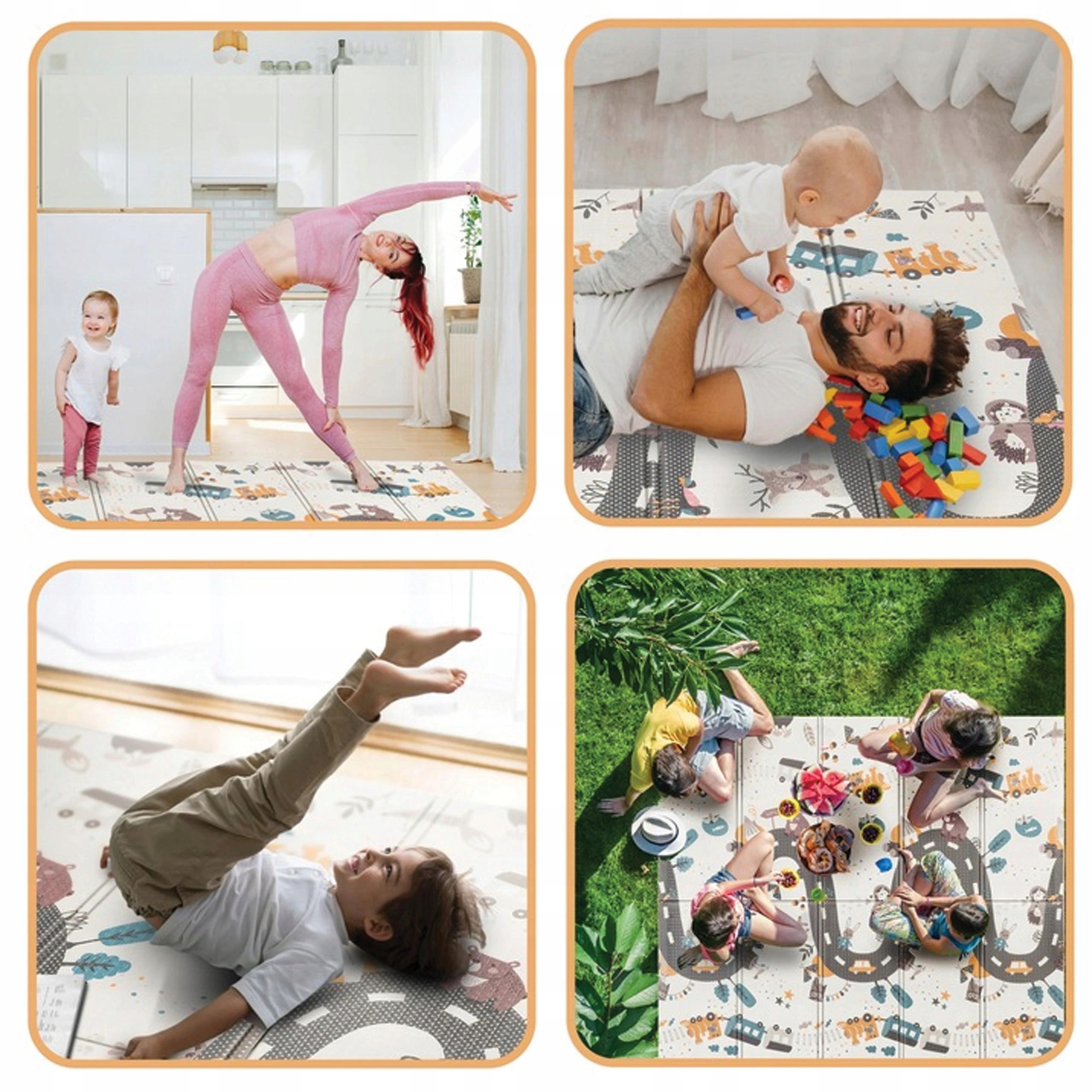 MATA PIANKOWA SKŁADANA DLA DZIECI DUŻA MATA EDUKACYJNA DLA NIEMOWLĄT150X200 Certyfikaty, opinie, atesty CE