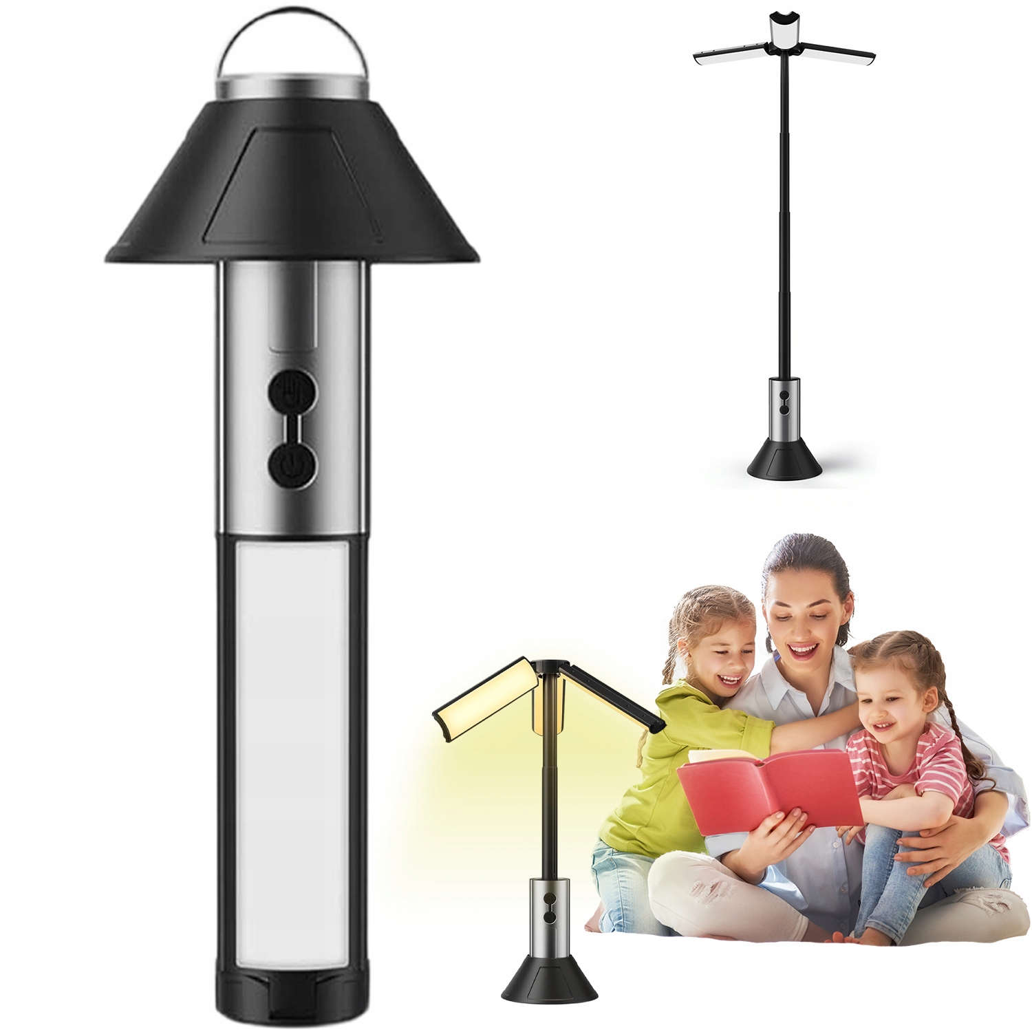 Lampa Kempingowa Ze Stojakiem Teleskopowa 5 Jasności Do Kemping Wędkowanie