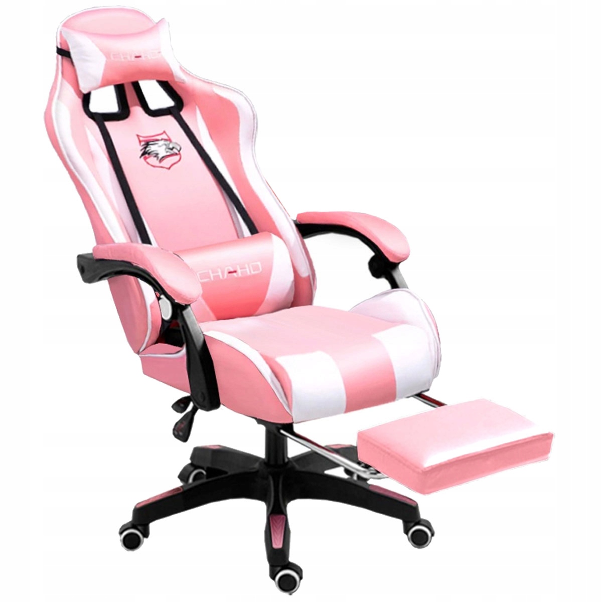 FOTEL BIUROWY GAMINGOWY KRZESŁO OBROTOWE DO BIURKA EKO SKÓRA Z PODNÓŻKIEM Kod producenta MAT-T-055