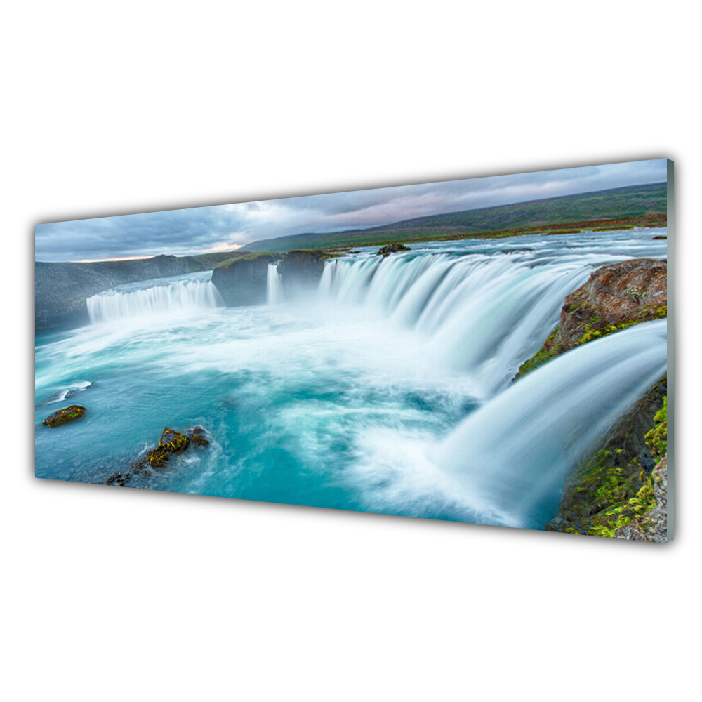

Fotoobraz akryl z nadrukiem 125x50 Wodospad Natura